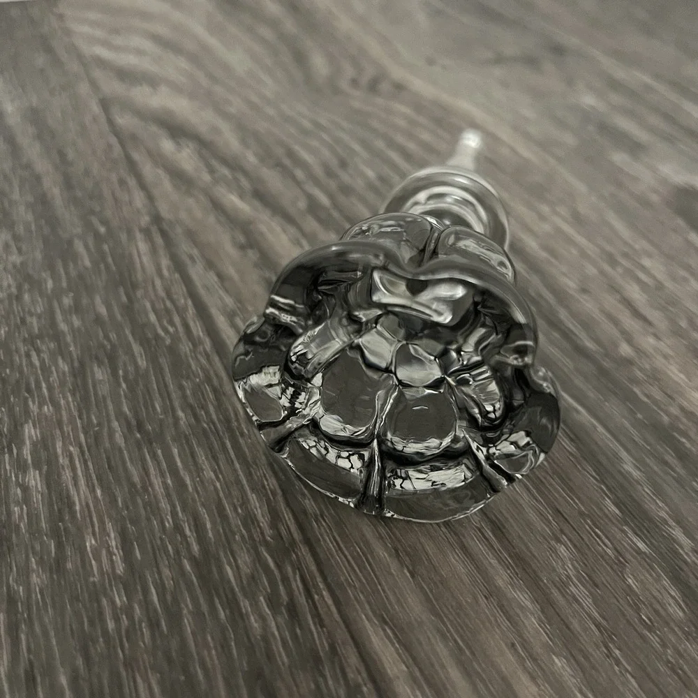 Krosno Poland Glass Replacement Stopper For Decanter, Stopper Only Lt Gray